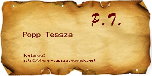 Popp Tessza névjegykártya